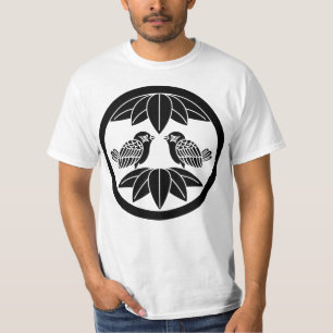 Ten bamboo leaves & facing sparrows T-Shirt