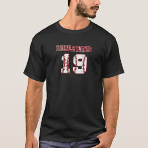 Ten Birthday Double Digits 19 Birthday Baseball (  T-Shirt
