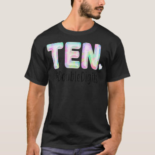 Ten Birthday Double Digits Outfit 10th Bday Party T-Shirt