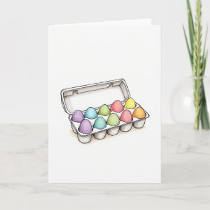 Ten Colorful Eggs Art Card