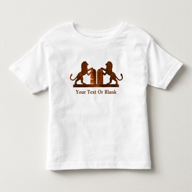 Ten Commandments and Lions Toddler T-Shirt (Front)