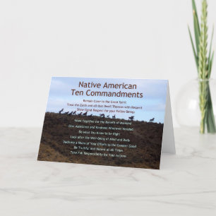 Ten Commandments Card