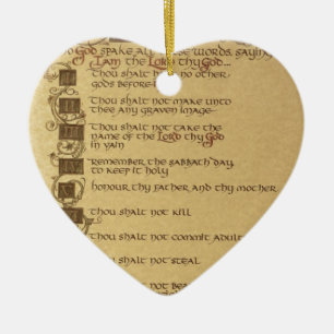 ten commandments ceramic tree decoration
