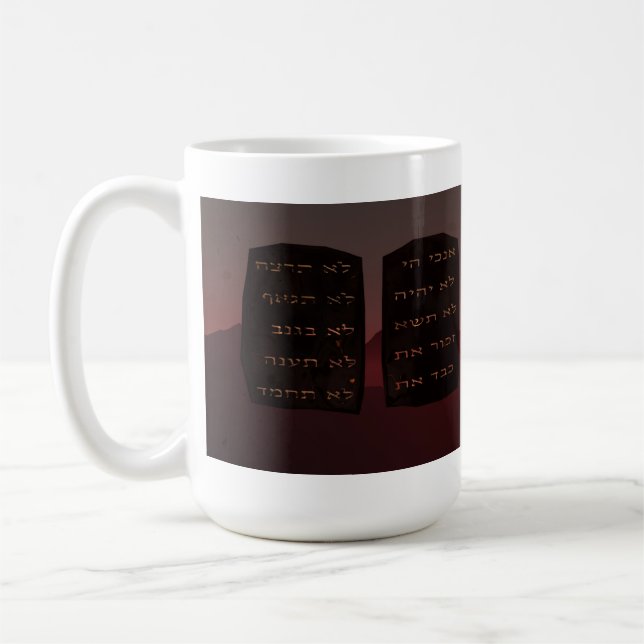 Ten Commandments Coffee Mug (Left)