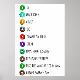 ten commandments funny list message humour religio poster