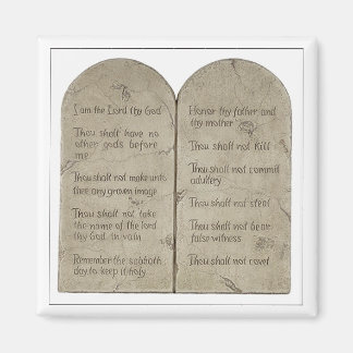 Ten Commandments in English Magnet