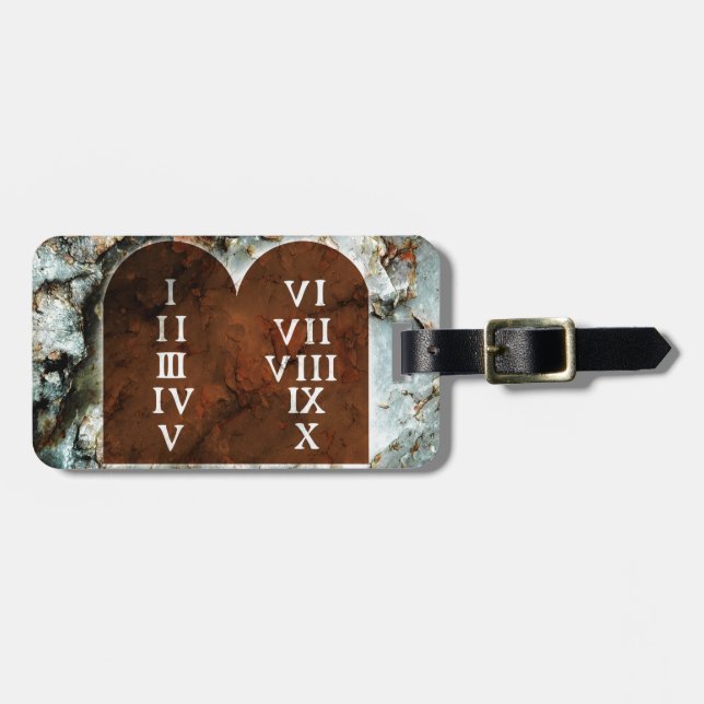 Ten Commandments Luggage Tag (Front Horizontal)