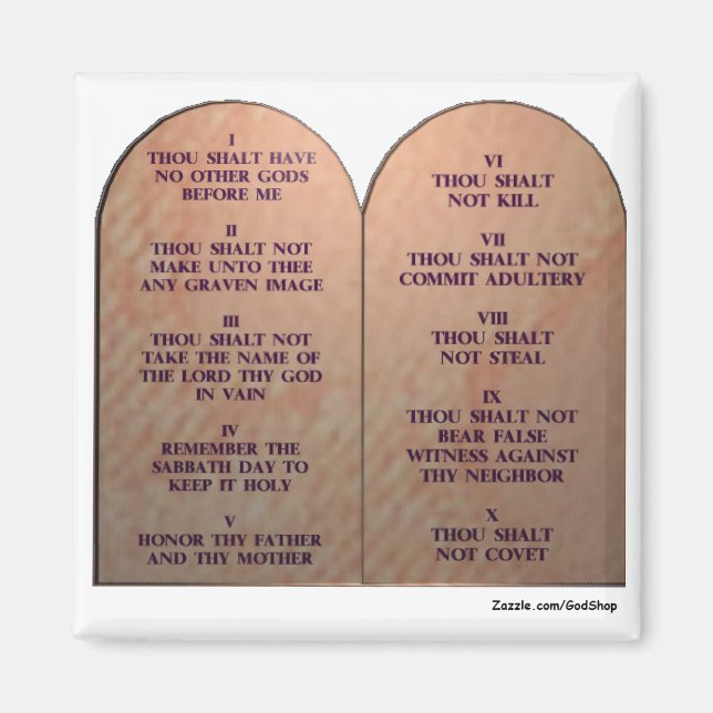 Ten Commandments Magnet (Front)