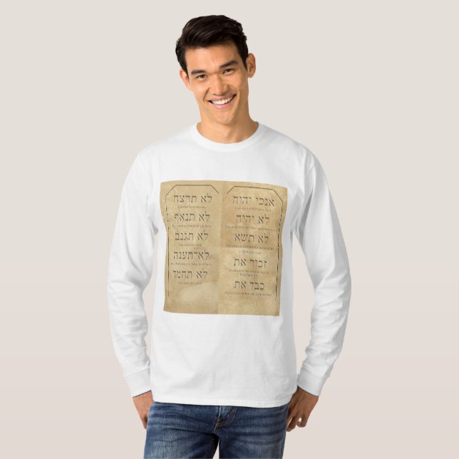 Ten Commandments Men's Basic Long Sleeve T-Shirt (Front Full)