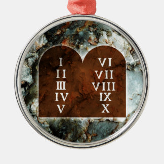 Ten Commandments Metal Ornament
