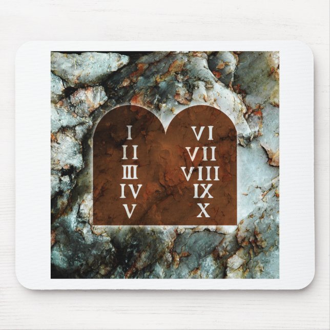 Ten Commandments Mouse Pad (Front)