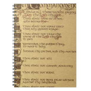 ten commandments notebook