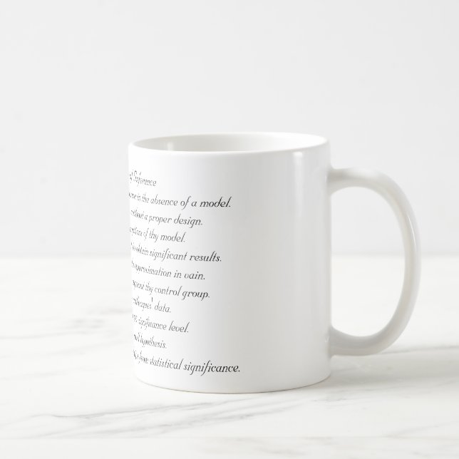 Ten Commandments of Inference Coffee Mug (Right)