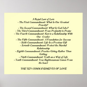 TEN COMMANDMENTS OF LOVE...poster Poster