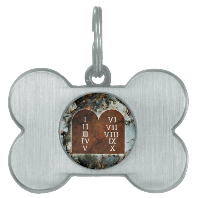 Ten Commandments Pet ID Tag (Front)
