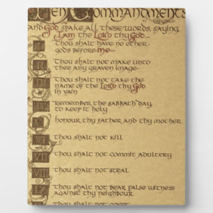 ten commandments plaque