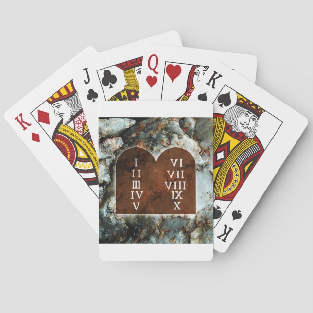 Ten Commandments Playing Cards (Back)
