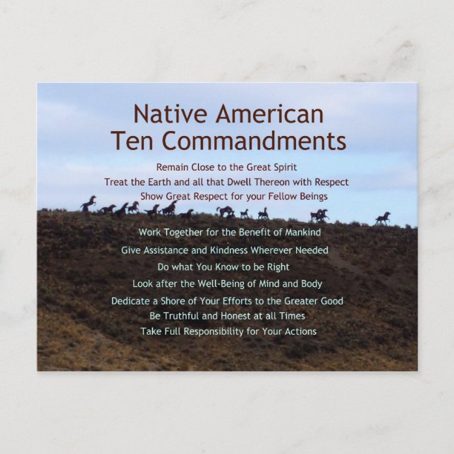 Ten Commandments Postcard (Front)
