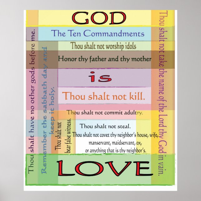 Ten Commandments Poster (Front)