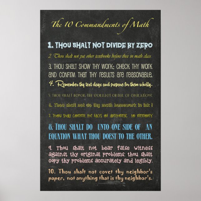 Ten Commandments Poster (Front)