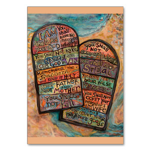 Ten Commandments Prayer Card