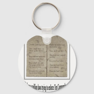 Ten Commandments with Quote Key Ring