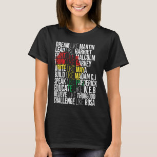 Ten Inspiring Leaders Black History Month African  T-Shirt