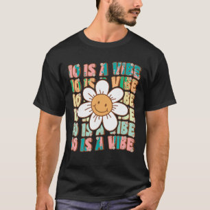 Ten Is A Vibe Cute Groovy 10th Birthday Party Dais T-Shirt