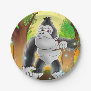Ten Little Monsters:Gary the Gorilla Paper plate