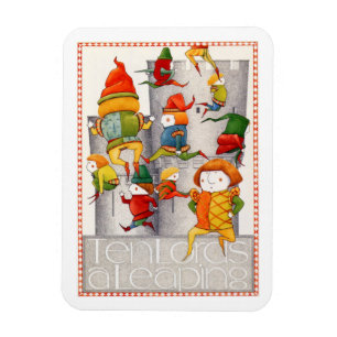 TEN LORDS A LEAPING 3x4 Flexible Magnet