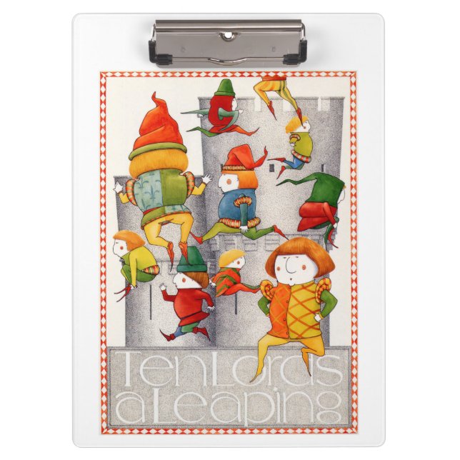 TEN LORDS A LEAPING Clipboard (Front)