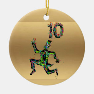 Ten lords a-leaping gold Christmas Decoration