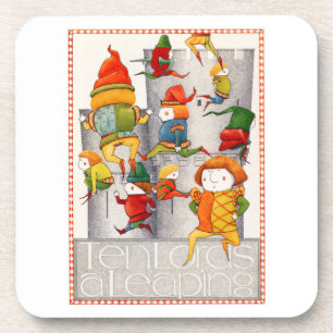 Ten Lords a Leaping Hard Plastic Coasters