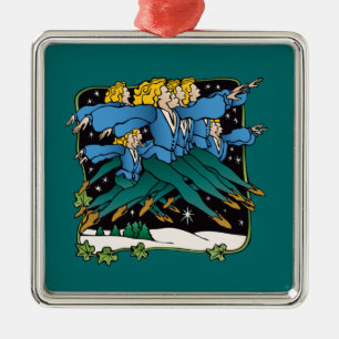 Ten lords a leaping metal tree decoration