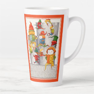 TEN LORDS A LEAPING Tall Latte Mug - Red