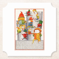 TEN LORDS A LEAPING Ticket Paper Coasters