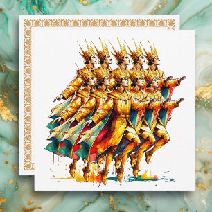 Ten Lords a-Leaping   Twelve Days of Christmas Holiday Card