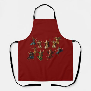 Ten Lords Leaping The Ten Commandments Vector  Apron