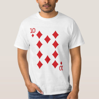 Ten of Diamonds Playing Card T-Shirt