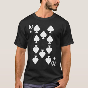 Ten Of Spades Deck Of Cards Halloween Group Costum T-Shirt