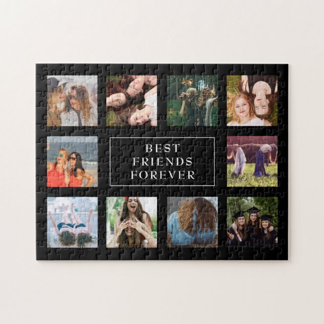Ten Photo Collage Best Friends Forever Jigsaw Puzzle (Horizontal)