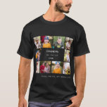 Ten Photo Collage Grandpa We Love You Black Laptop T-Shirt<br><div class="desc">Ten Photo Collage Grandpa We Love You.  Names.  Black background.  T-shirt.</div>