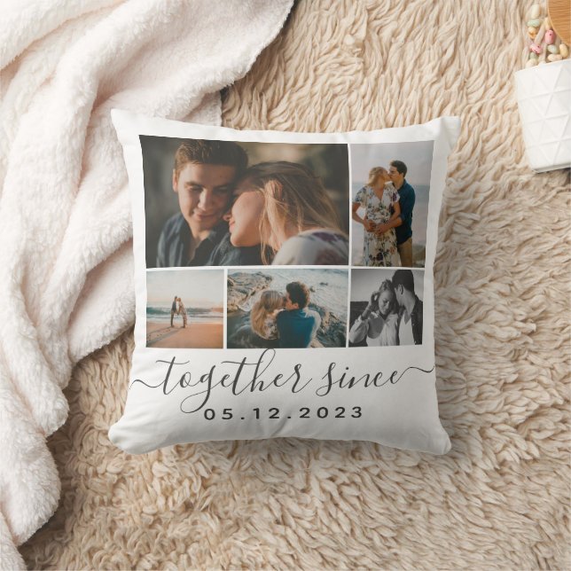 Ten Photos Collage Together Since Romantic  Cushion (Blanket)