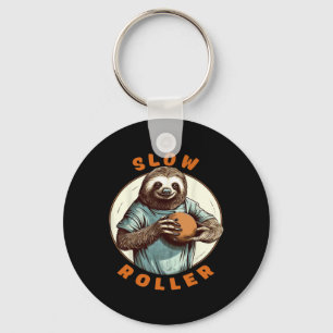 Ten Pin Bowlers Men Womens Sloth Slow Roller Funny Key Ring