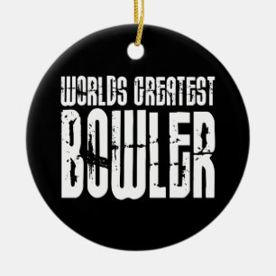 Ten Pin Bowling & Bowlers : Worlds Greatest Bowler Ceramic Tree Decoration