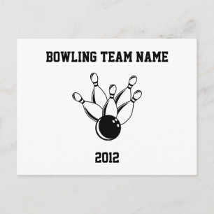 Ten Pin Bowling, Bowling Team Name, 2012 Postcard