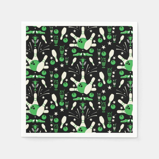 Ten Pin Bowling Home Decor Napkin (Front)