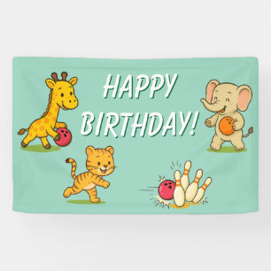 Ten Pin Bowling Party Celebration Sign Decoration