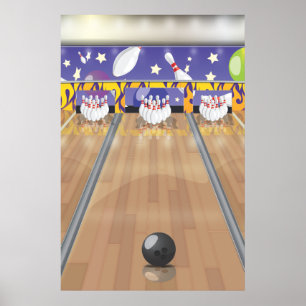 Ten-pin bowling poster