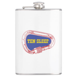 Ten Sleep Rock Climbing Carabiner Hip Flask